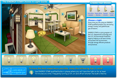 Screen shot of Choose a Light Interactive Guide
